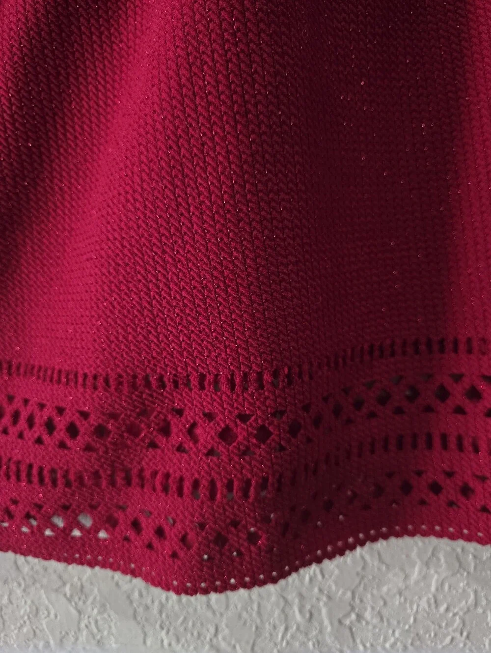 Soprano Red Girls' Lace-Hem Party Dress Size 6X Christmas *